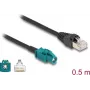 DELOCK verkkokaapeli 91371 — HSD Z - RJ-45, kullatut koskettimet, 0,5 m, musta