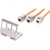 Adapteri Digitus AN-25183 3x Keystone-moduulille ruostumaton teräs