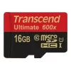 Transcend microSDHC MLC 16GB Class 10 UHS-I 600x + SD-adapteri