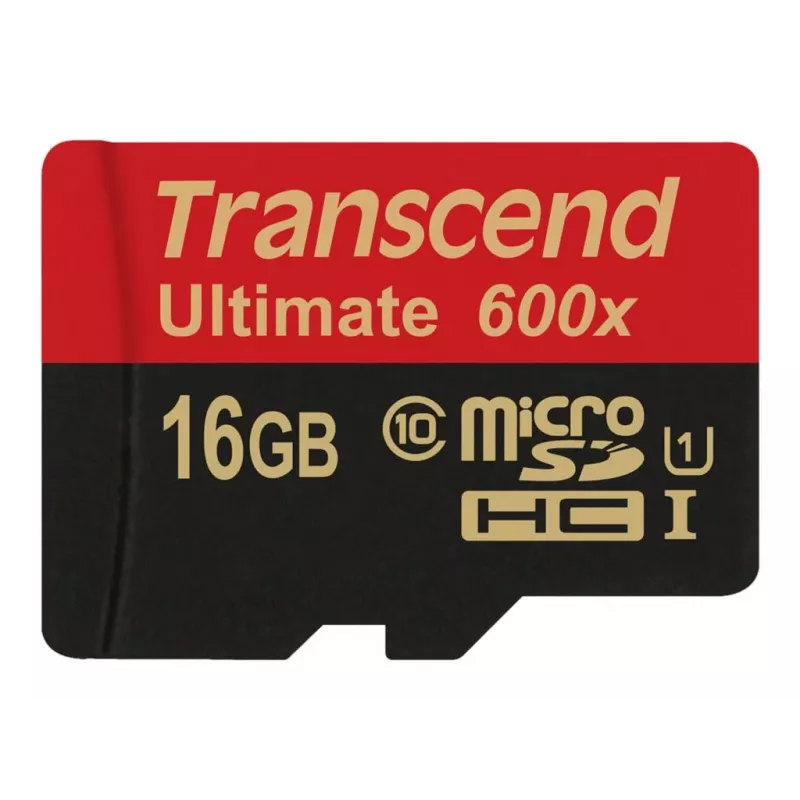 Transcend microSDHC MLC 16GB Class 10 UHS-I 600x + SD-adapteri