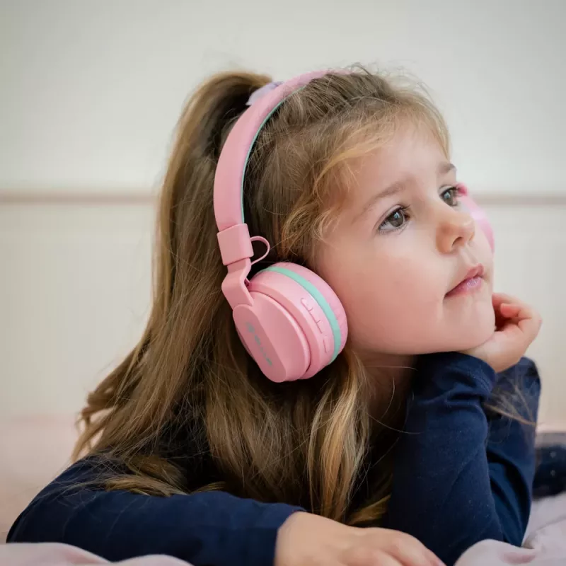 Kuulokkeet Tellur Buddy Bluetooth over-ear pinkki