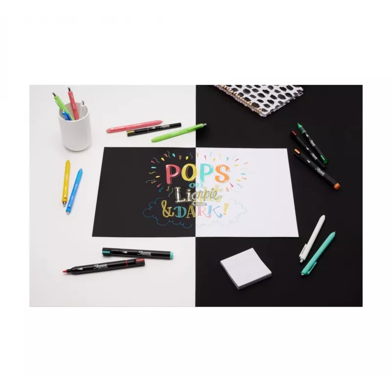 Akryylimaalikynät Sharpie Creative Marker 12 kpl pyöreä kärki musta