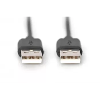 Assmann USB-liitäntäkaapeli, tyyppi A M/M, 3,0 m, USB 2.0 yhteensopiva, UL, musta (AK-300100-030-S)
