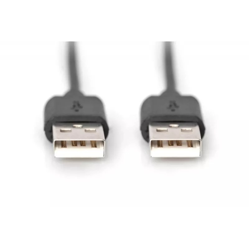 Assmann USB-liitäntäkaapeli, tyyppi A M/M, 3,0 m, USB 2.0 yhteensopiva, UL, musta (AK-300100-030-S)