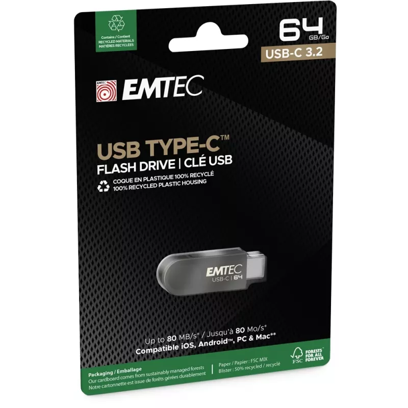 USB-muistitikku Emtec 64 GB USB Type-C 3.2 Gen 1 C280