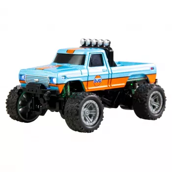 Kauko-ohjattava Amewi Monster Truck DieCast 1:64 RTR, sininen/oranssi
