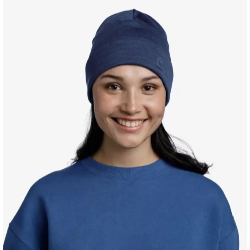 BUFF MERINO HEAVYWEIGHT BEANIE SOLID NIGHT sininen