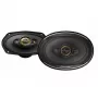 Pioneer TS-A6971F. Kaiutintyyppi: 4-tie, huipputeho: 600 W, nimellisteho: 100 W. Asennussyvyys: 20,3 cm, bassokaiuttimen koko (L x K): 152,4 x 228,6