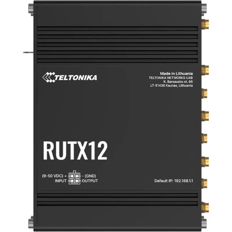 Teltonika RUTX12DUAL LTE CAT 6 teollisuusreititin