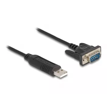 DeLOCK USB 2.0 -sarjaporttisovitin RS-232 50 cm FTDI musta
