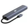 Adapteri HUB USB C 6in1 - HDMI, USBx3, PD, RJ-45