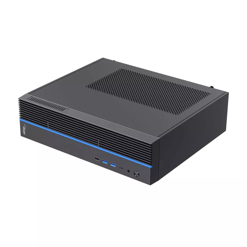 Akyga AK-302-01BL SFF-tietokonekotelo, Micro-ATX / Mini-ITX, USB-C + 2x USB 3.0 + USB 2.0, ilman virtalähdettä, musta