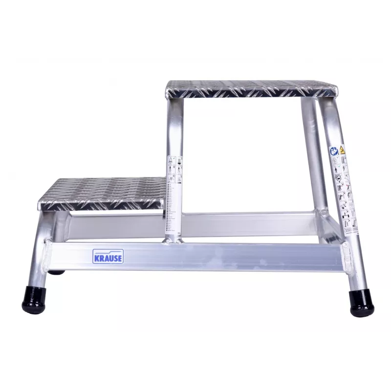 Askeltikas Krause 805027, alumiini 2 askelmaa, enimmäiskuorma 150 kg, 680 mm pituus, 41 cm korkeus