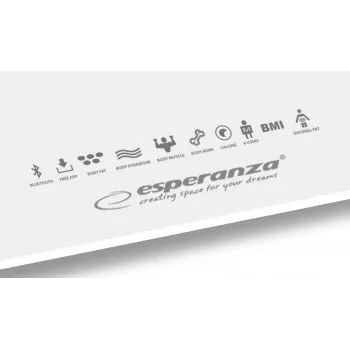 Esperanza EBS016W henkilövaaka neliömäinen valkoinen elektroninen henkilövaaka