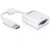 Videokaapelisovitin DeLOCK 61766 0,125 m VGA DisplayPort valkoinen