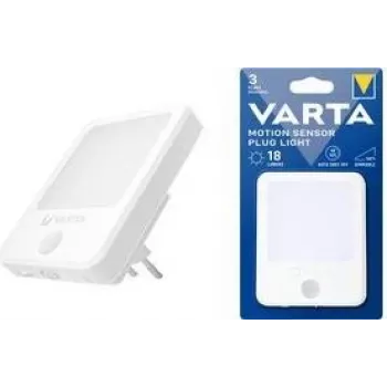 Pistorasiaan liitettävä liiketunnistinvalaisin Varta 18624101401 LED, energiatehokas, automaattinen päälle/pois
