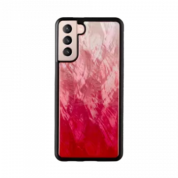 Suojakotelo iKins Samsung Galaxy S21+ — pink lake mustin korostuksin