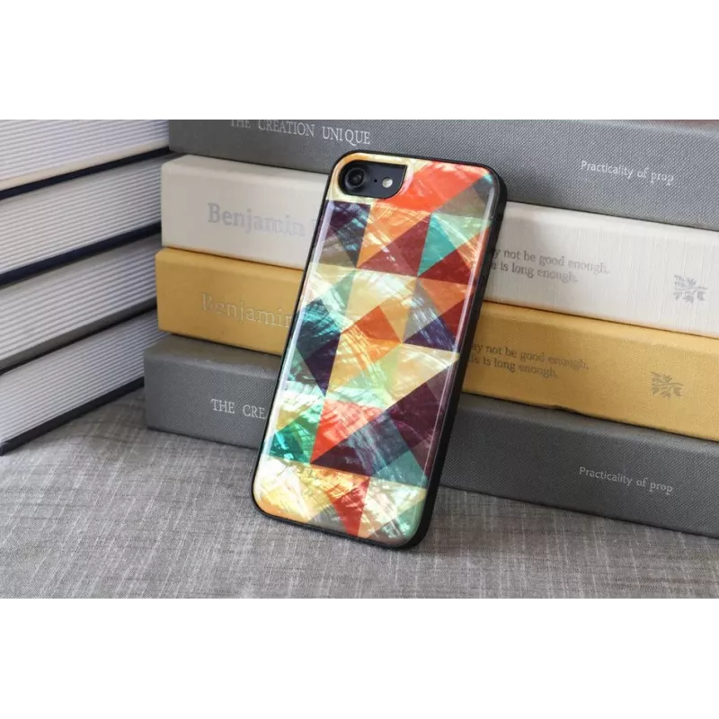 iKins suojakotelo Apple iPhone 8/7 – mosaiikkikuvio, musta
