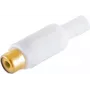 Cinch (RCA) -liitin ShiverPeaks 51500-WG kullatuilla koskettimilla