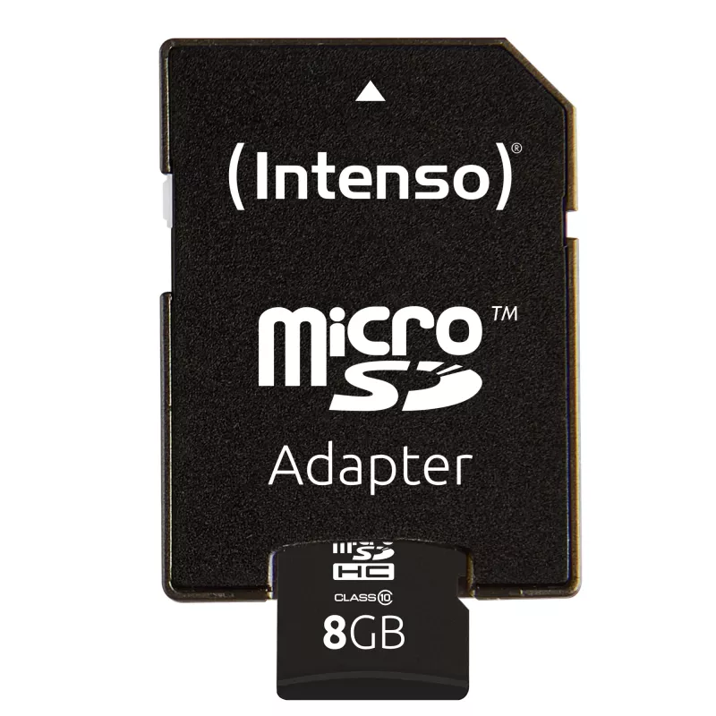 MUISTI MICRO SDHC 8GB C10/W/ADAPTER 3413460 INTENSO