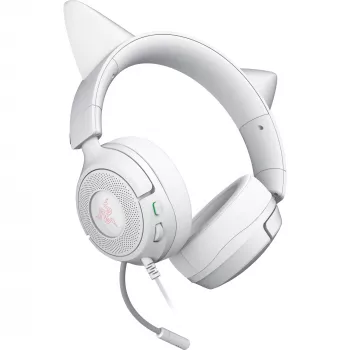 Kuulokemikrofoni Razer Kraken Kitty V3 X — pelikuulokemikrofoni RGB-valaistuksella, kevyt muotoilu, sisäänrakennettu mikrofoni