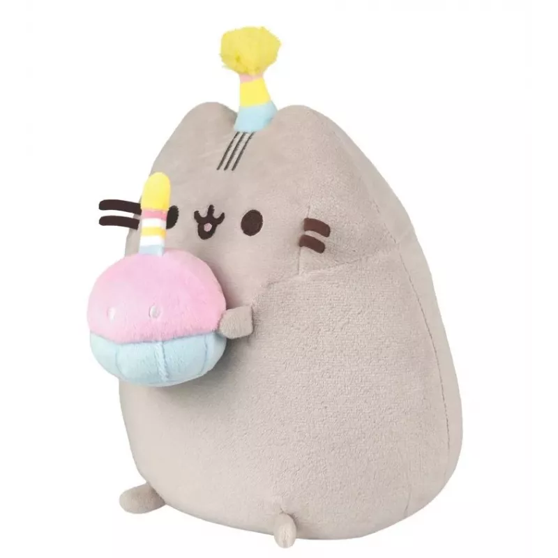 Pehmolelu Pusheen Pusheenilta — 24 cm syntymäpäivähattu kakun kanssa pehmolelu