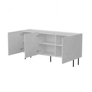 Lipasto Cama Meble LUCCA 3D 165x40x80 cm, valkoinen, lastulevyrunko