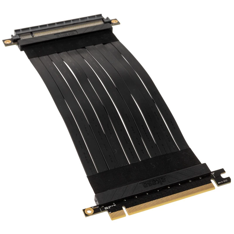 Riser-kaapeli Akasa RISER musta X2 Premium PCIe 3.0 x16 20 cm