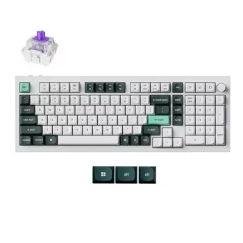 Mekaaninen langaton näppäimistö Keychron Q5 RGB valkoinen kotelo, Hot-Swap-asettelu, kompakti 75 % -koko