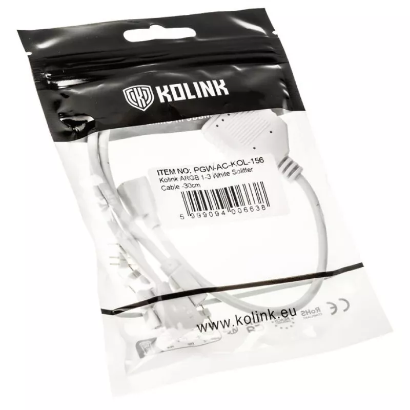 Haaroituskaapeli Kolink ARGB 1-3 PGW-AC-KOL-156 30 cm valkoinen