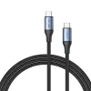 Vention USB4 Gen 3x2 Type-C–Type-C-kaapeli 1 m, 5 A, alumiiniseos, puuvillapunottu