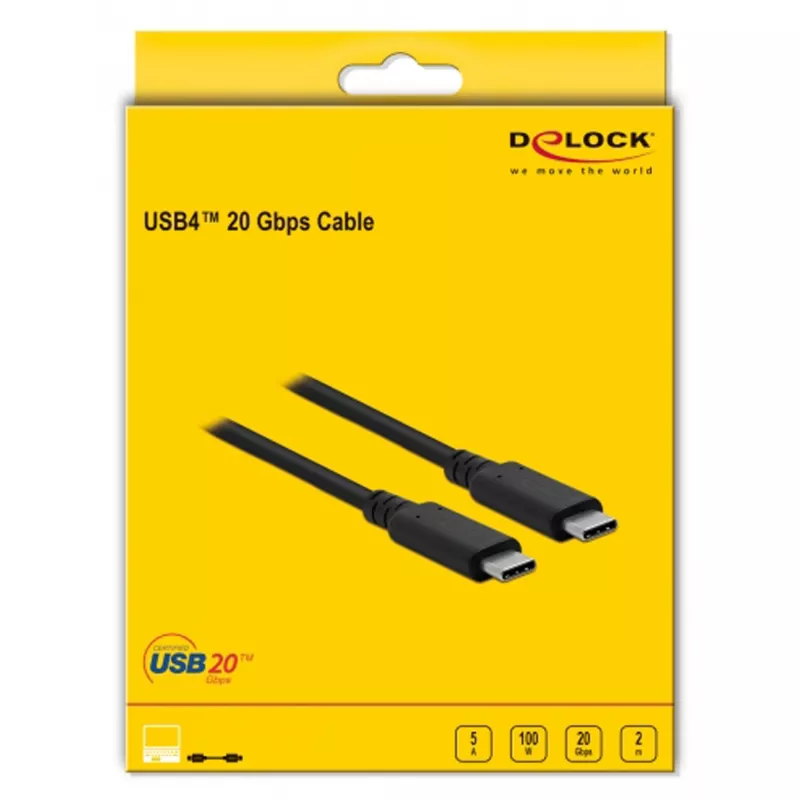 USB-kaapeli DeLOCK USB4 20 Gbps 2 m