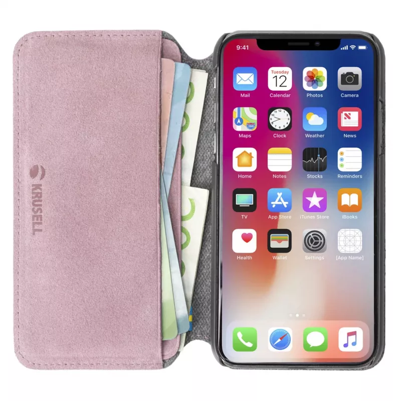 Folio-kotelo Krusell Broby 4 Card SlimWallet iPhone XS Max
