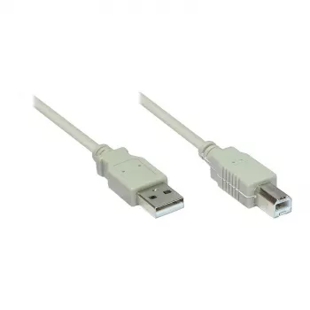 GoodConnections USB 2.0 A > B (ST-ST) 1,8m sovitinkaapeli harmaa