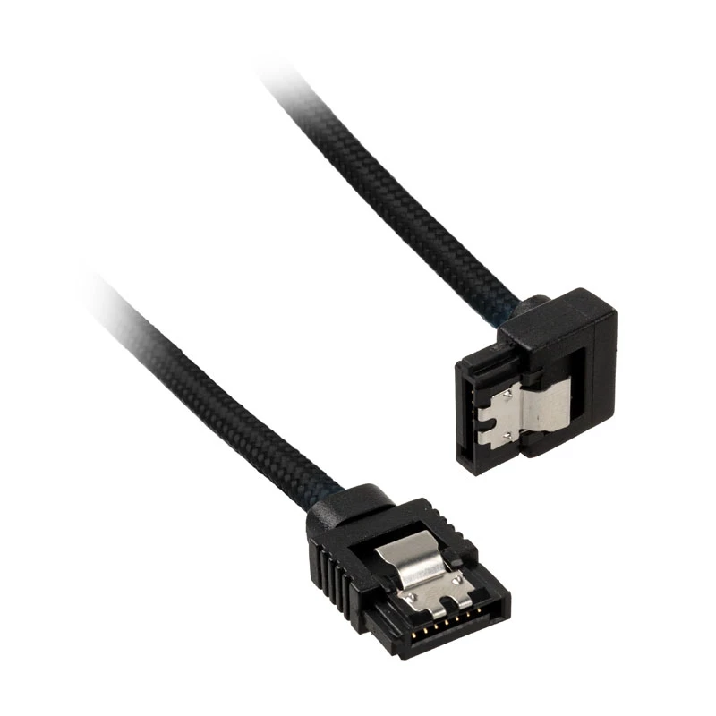 Corsair CC-8900282 Premium punottu SATA-kaapeli, kulmikas, 60 cm, musta, 2 kpl:n pakkaus