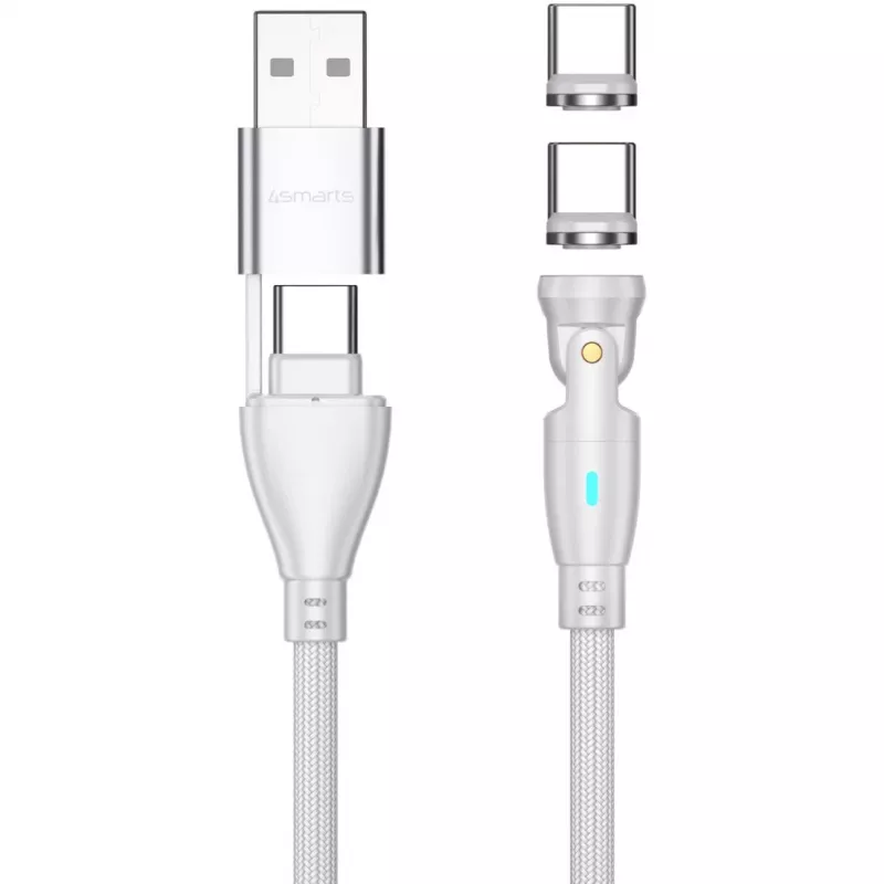 USB-kaapeli 4smarts 541236 USB 2.0 1,8 m USB-C valkoinen