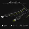 Green Cell PowerStream KABGC07 USB-C–Lightning-kaapeli, 1 m, PD, Apple MFi, musta