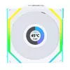 Lian Li UNI FAN SL Wireless LCD ARGB 120 mm valkoinen 3 kpl:n pakkaus
