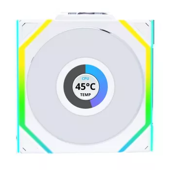 Lian Li UNI FAN SL Wireless LCD ARGB 120 mm valkoinen 3 kpl:n pakkaus