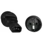 Microconnect PE14CEEAD verkkopistokeadapteri C14 tyyppi F musta