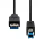 USB 3.2 Gen1 A–B-kaapeli ProXtend USB3AB-005, 5 m, USB Type-A – USB Type-B, USB 3.2 Gen1