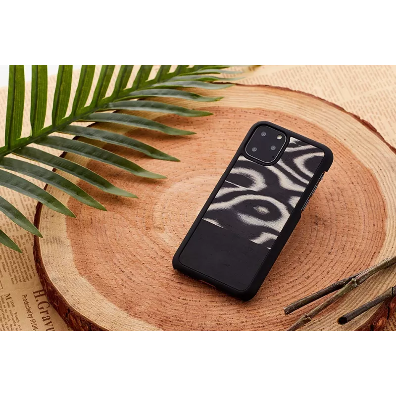 Älypuhelinkotelo man and wood iPhone 11 Pro Maxille – leopardikuvio musta