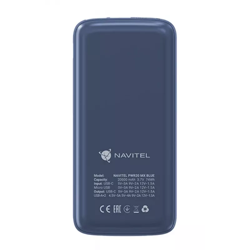 Kannettava varavirtalähde Navitel PWR20 MX BLUE 20000 mAh