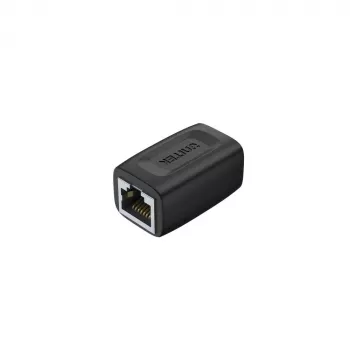 Unitek A1026BK RJ45-naaras-naaras-liitin, Cat.6, 1 Gbps, musta