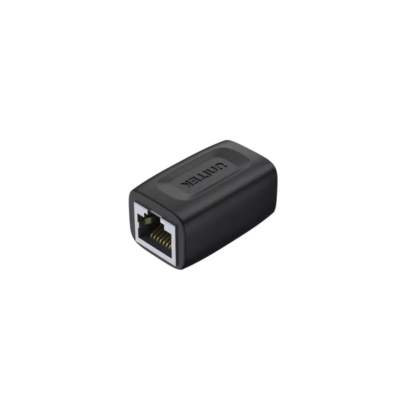Unitek A1026BK RJ45-naaras-naaras-liitin, Cat.6, 1 Gbps, musta