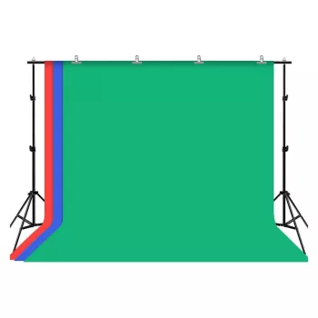 Puluz 2x3m valokuvatausta-sarja/jalusta + 3 valokuvataustaa PKT5205