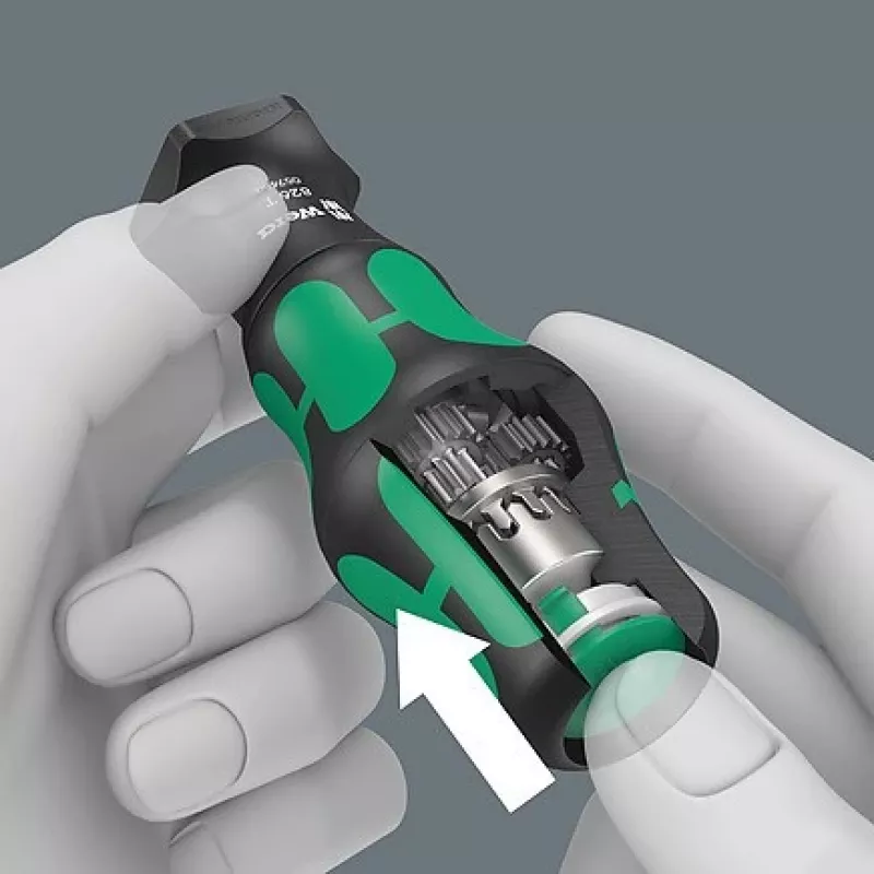Wera 826 T Kraftform Turbo -bitinpidinruuvimeisseli Rapidaptorilla, 1/4 tuumaa
