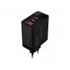LCD-seinälaturi USB-pistorasia + USB-Cx2 PD 65W GAN musta wattimittari
