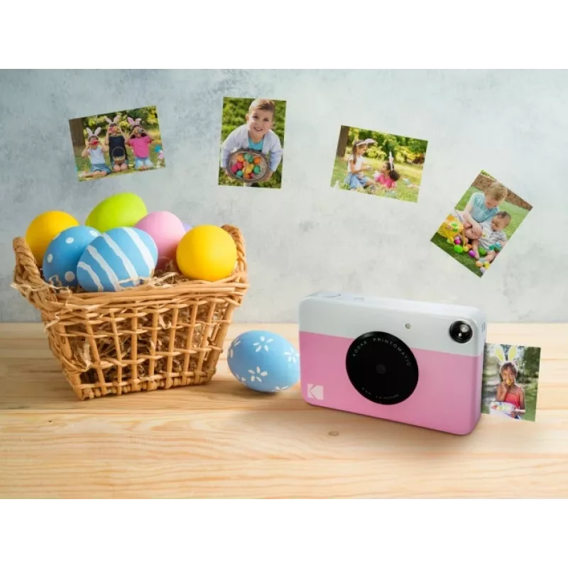 Kodak PRINTOMATIC pikakamera, 2x3'', vaaleanpunainen