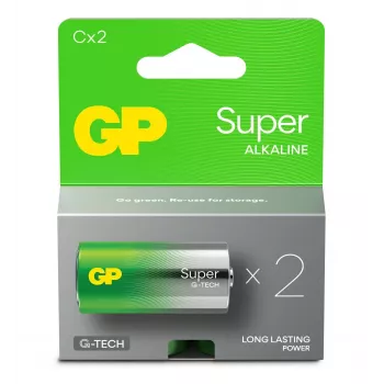 Alkaline-paristot LR14 /C GP Super 2 kpl